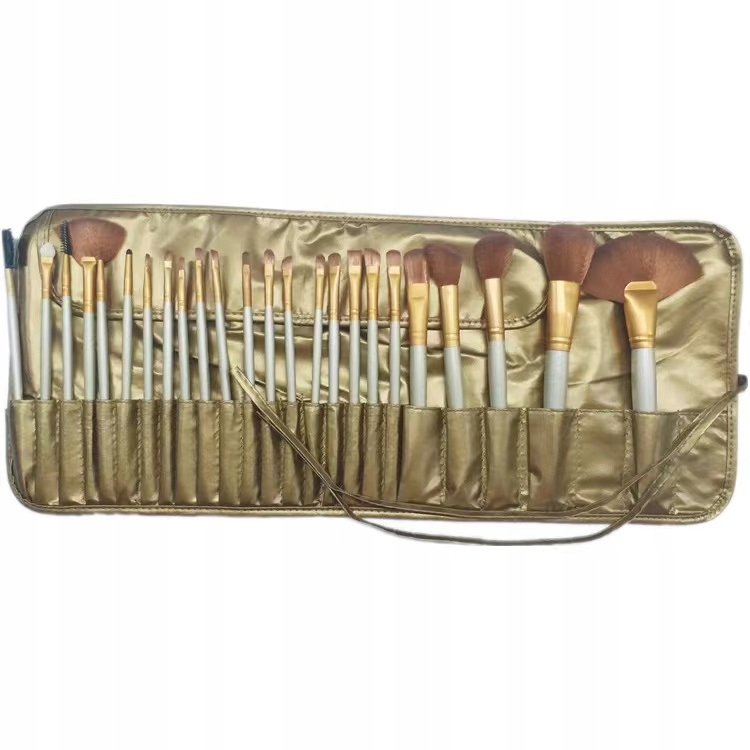 Duży Zestaw Profesjonalnych Pędzli ETUI do Makijażu Komplet 24 sztuk Pędzle